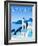 Destination Santorini-The Trainyard Cooperative-Framed Giclee Print