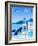 Destination Santorini-The Trainyard Cooperative-Framed Giclee Print