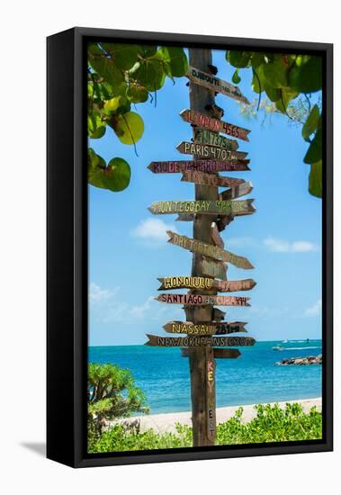 Destination Signs - Key West - Florida-Philippe Hugonnard-Framed Premier Image Canvas