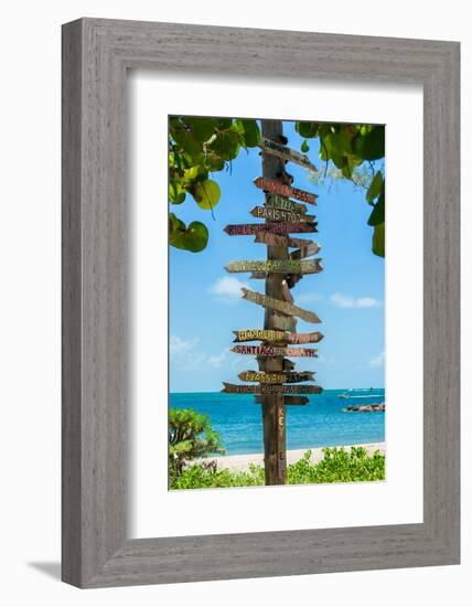 Destination Signs - Key West - Florida-Philippe Hugonnard-Framed Photographic Print