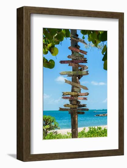 Destination Signs - Key West - Florida-Philippe Hugonnard-Framed Photographic Print