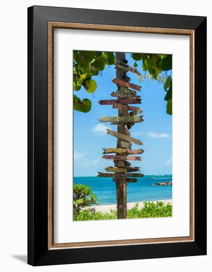 Destination Signs - Key West - Florida-Philippe Hugonnard-Framed Photographic Print