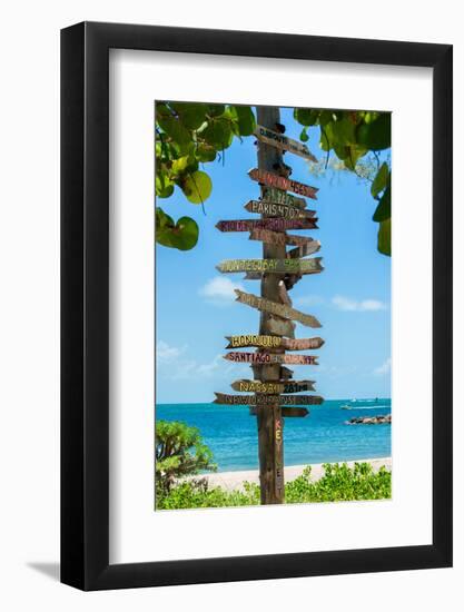 Destination Signs - Key West - Florida-Philippe Hugonnard-Framed Photographic Print