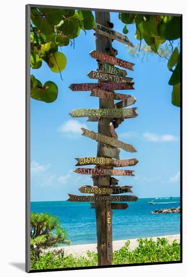 Destination Signs - Key West - Florida-Philippe Hugonnard-Mounted Photographic Print