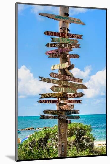 Destination Signs - Key West - Florida-Philippe Hugonnard-Mounted Photographic Print