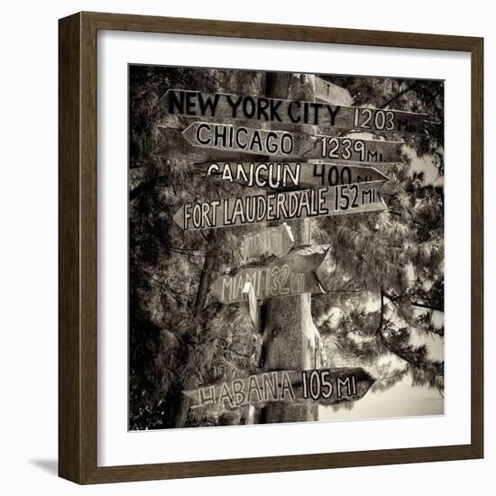 Destination Signs - Key West - Florida-Philippe Hugonnard-Framed Photographic Print