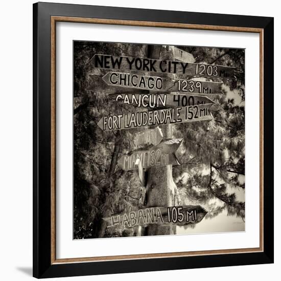 Destination Signs - Key West - Florida-Philippe Hugonnard-Framed Photographic Print