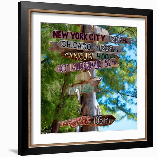 Destination Signs - Key West - Florida-Philippe Hugonnard-Framed Photographic Print