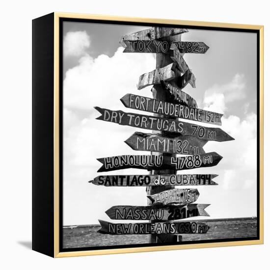 Destination Signs - Key West - Florida-Philippe Hugonnard-Framed Premier Image Canvas