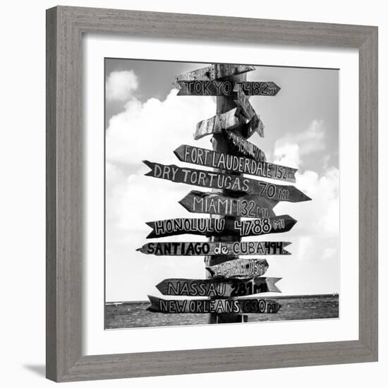 Destination Signs - Key West - Florida-Philippe Hugonnard-Framed Photographic Print