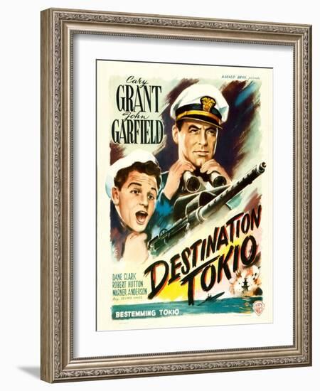 Destination Tokio, from Left: John Garfield, Cary Grant, 1943-null-Framed Art Print
