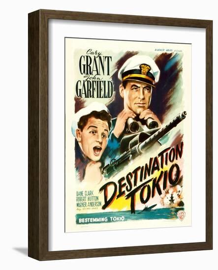 Destination Tokio, from Left: John Garfield, Cary Grant, 1943-null-Framed Art Print