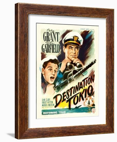 Destination Tokio, from Left: John Garfield, Cary Grant, 1943-null-Framed Art Print