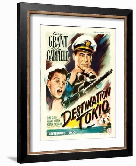 Destination Tokio, from Left: John Garfield, Cary Grant, 1943-null-Framed Art Print