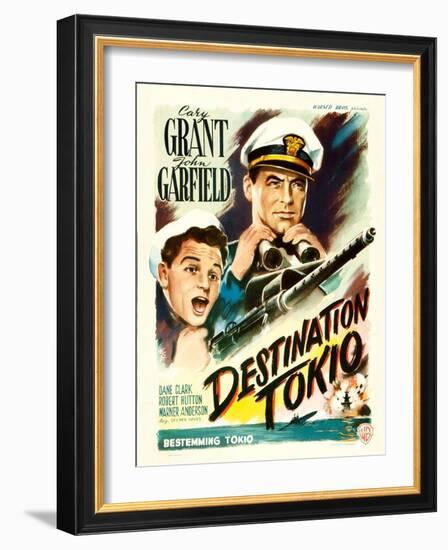 Destination Tokio, from Left: John Garfield, Cary Grant, 1943-null-Framed Art Print