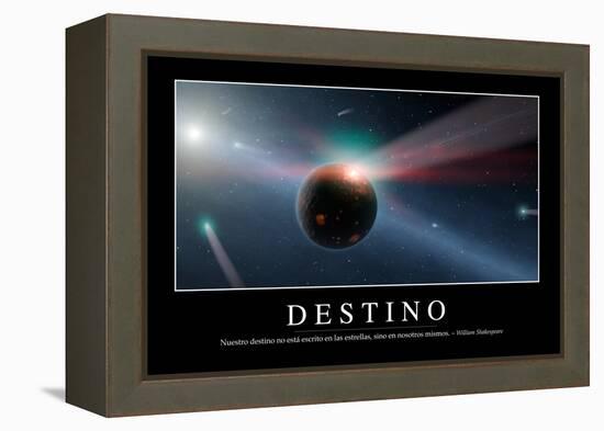 Destino. Cita Inspiradora Y Póster Motivacional-null-Framed Premier Image Canvas