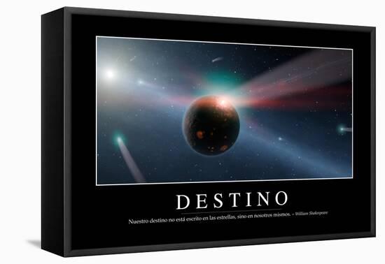 Destino. Cita Inspiradora Y Póster Motivacional-null-Framed Premier Image Canvas