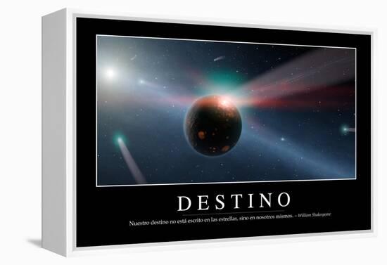 Destino. Cita Inspiradora Y Póster Motivacional-null-Framed Premier Image Canvas