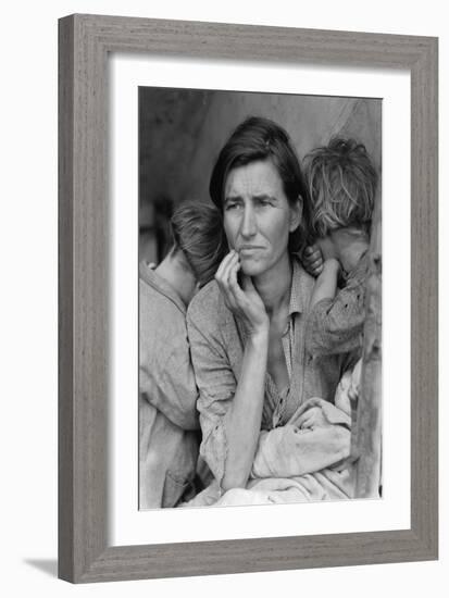 Destitute Pea Pickers-Dorothea Lange-Framed Art Print