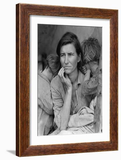 Destitute Pea Pickers-Dorothea Lange-Framed Art Print