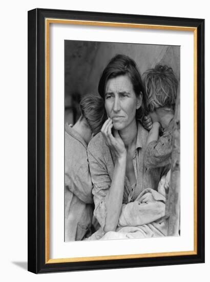 Destitute Pea Pickers-Dorothea Lange-Framed Art Print