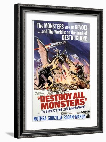 Destroy All Monsters, 1968-null-Framed Art Print