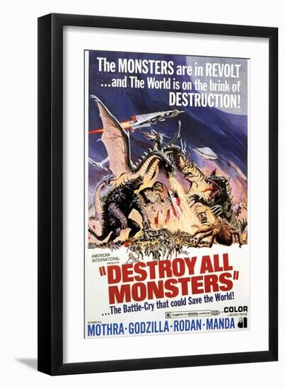 Destroy All Monsters, 1968-null-Framed Premium Giclee Print