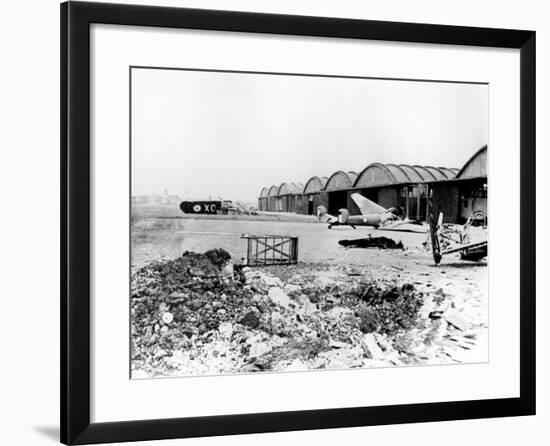 Destroyed Aircraft at Le Bourget Airfield, German-Occupied Paris, July 1940-null-Framed Photographic Print
