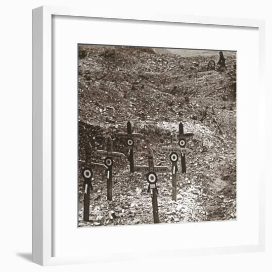Destroyed battery, Fort Vaux, northern France, c1914-c1918-Unknown-Framed Photographic Print