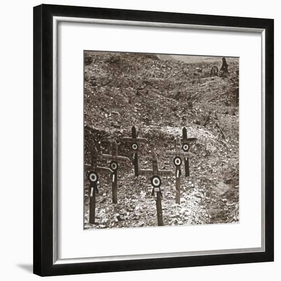 Destroyed battery, Fort Vaux, northern France, c1914-c1918-Unknown-Framed Photographic Print