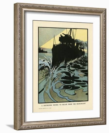 Destroyer at Speed-Charles Robinson-Framed Art Print