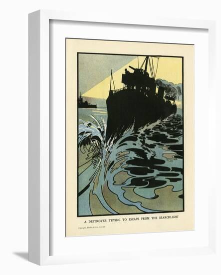 Destroyer at Speed-Charles Robinson-Framed Art Print