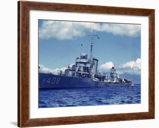 Destroyer Uss Wilson During Us Navy Manuevers Off the Hawaiian Islands-Carl Mydans-Framed Photographic Print