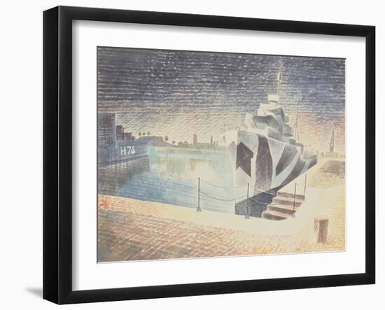 Destroyers at Night, C.1942-Eric Ravilious-Framed Giclee Print