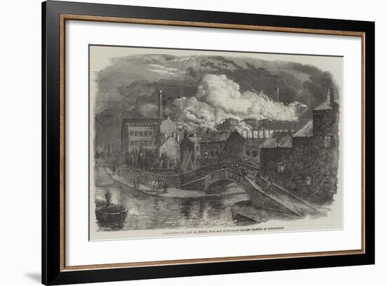 Destruction by Fire of Messers Hine and Mundella's Hosiery Factory at Nottingham-null-Framed Giclee Print