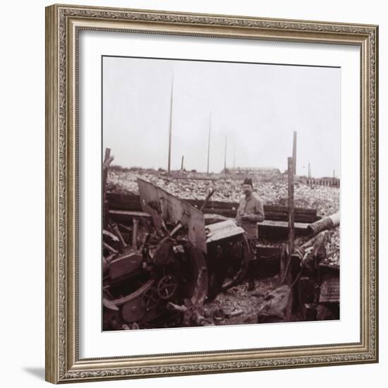 Destruction, Carency, northern France, c1914-c1918-Unknown-Framed Photographic Print