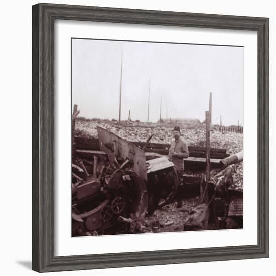 Destruction, Carency, northern France, c1914-c1918-Unknown-Framed Photographic Print