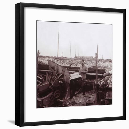 Destruction, Carency, northern France, c1914-c1918-Unknown-Framed Photographic Print