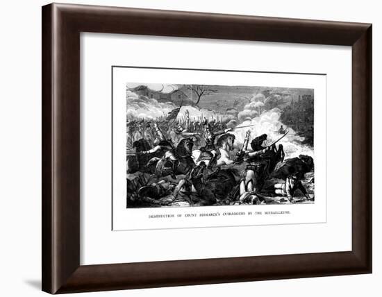 Destruction of Count Bismarck's Cuirassiers by the Mitrailleuse, C1870-null-Framed Giclee Print