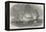 Destruction of Lagos, on the West Coast of Africa, by the British Squadron-null-Framed Premier Image Canvas