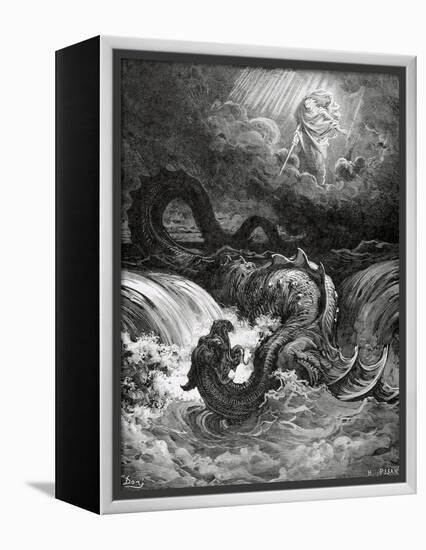 Destruction of Leviathan, 1865-null-Framed Premier Image Canvas