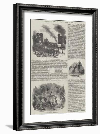 Destruction of Naworth Castle, by Fire-null-Framed Giclee Print