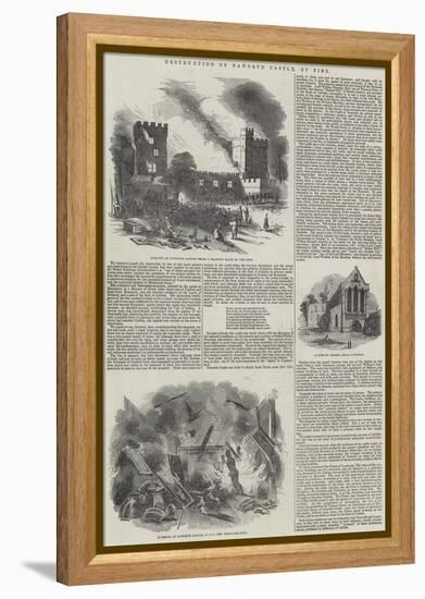 Destruction of Naworth Castle, by Fire-null-Framed Premier Image Canvas