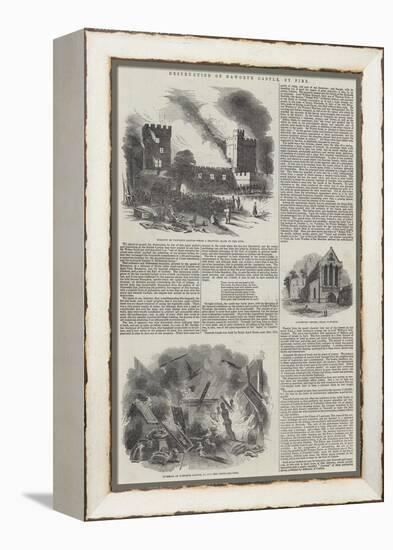 Destruction of Naworth Castle, by Fire-null-Framed Premier Image Canvas