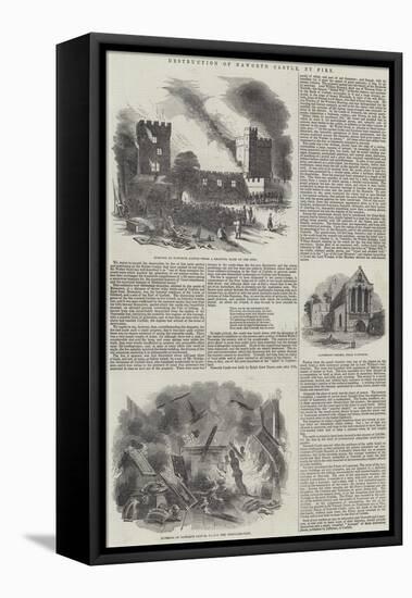 Destruction of Naworth Castle, by Fire-null-Framed Premier Image Canvas