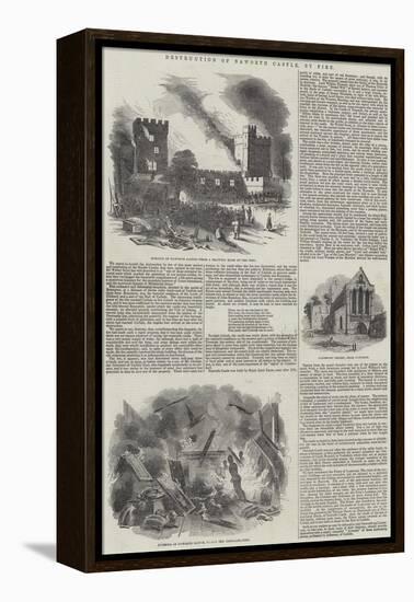 Destruction of Naworth Castle, by Fire-null-Framed Premier Image Canvas