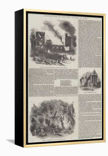 Destruction of Naworth Castle, by Fire-null-Framed Premier Image Canvas