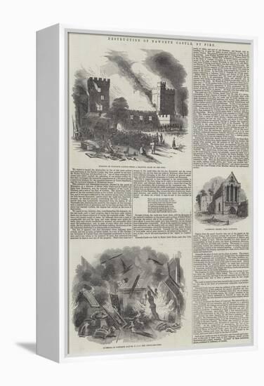 Destruction of Naworth Castle, by Fire-null-Framed Premier Image Canvas