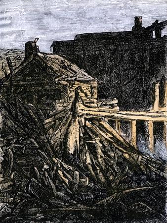 Destruction of New Madrid, Missouri after the 1811