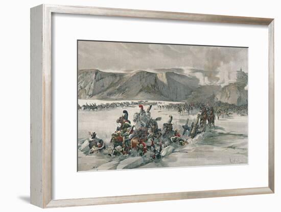 'Destruction of Retreating Russians at Satschan Lake', 1805, (1896)-Unknown-Framed Giclee Print